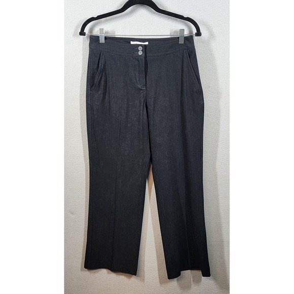 Coldwater Creek Pants Womens Size 4P Black Straight Leg Mid Rise Dress Career - Picture 1 of 8